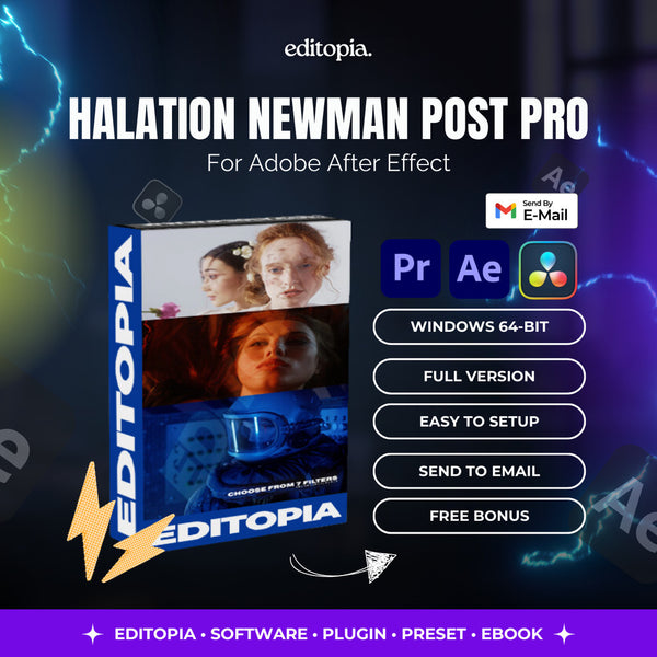 Halation Newman Post Pro Filter Pack 2.0 - Aescript Plugin - Adobe After Effect - Adobe Premiere Pro[ MICHIGO STUDIO ]