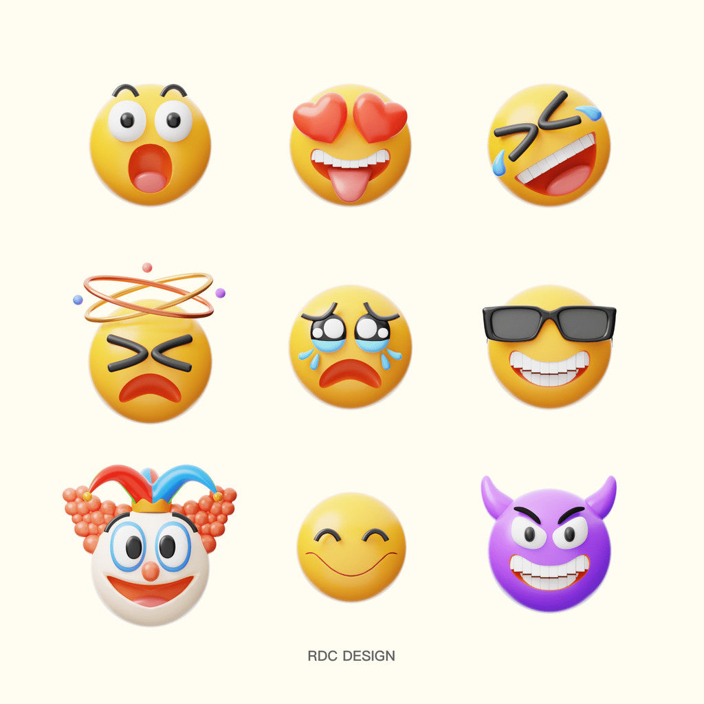 3D MODEL | 🙂 30 Fun 3D Emoji Symbols & Illustrations – Blender