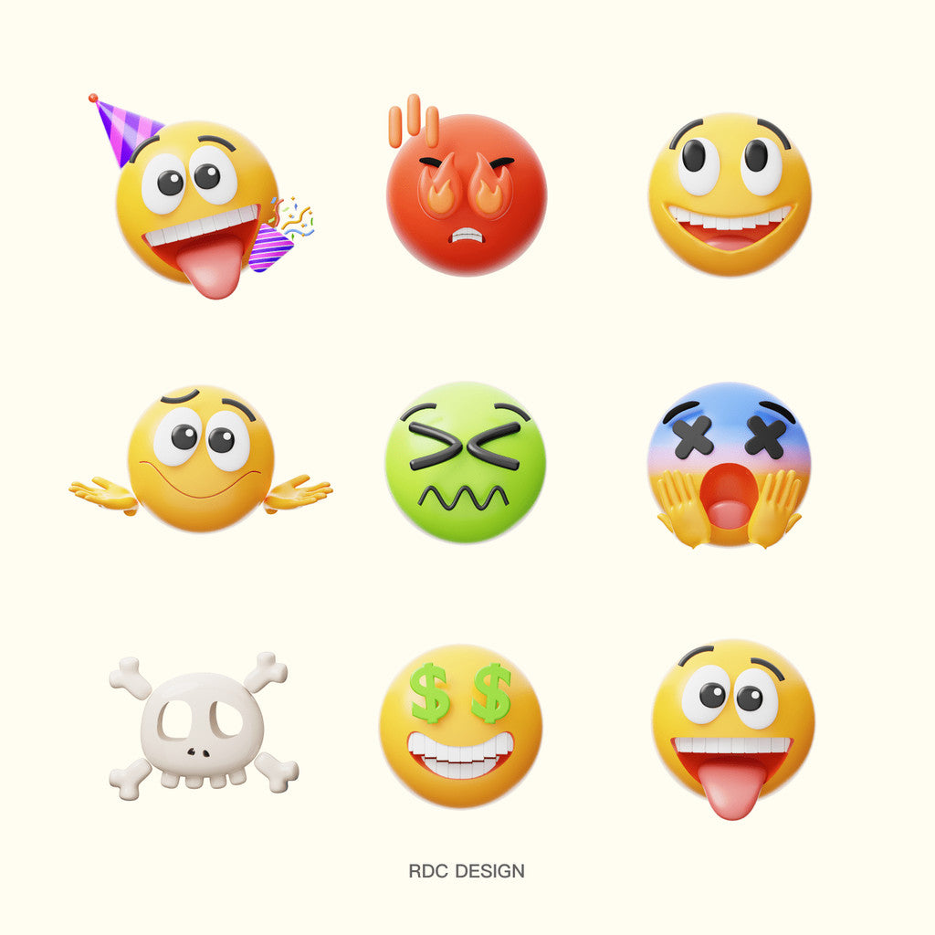 3D MODEL | 🙂 30 Fun 3D Emoji Symbols & Illustrations – Blender