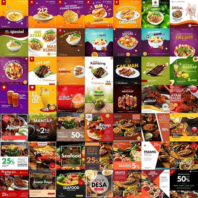 3000 Template Desain dan Video Promosi IG FB Format PPT Power Point Vidpoint dan Graphpoint[ MICHIGO STUDIO ]