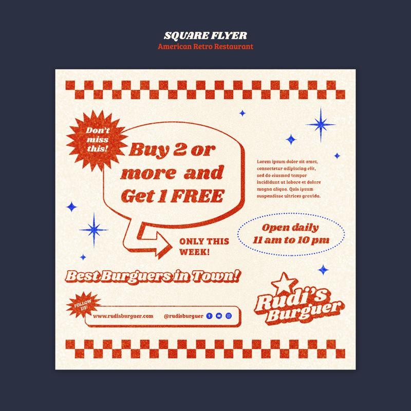 PSD | 🖼️ Retro Poster Template – Hand-Drawn Big Letter Illustration