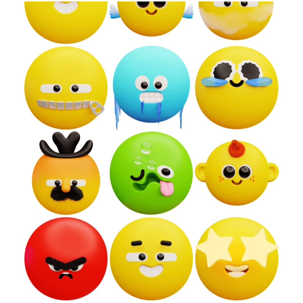 3D MODEL | 😀 220 Cute Emoji & Gesture 3D Models – Blender
