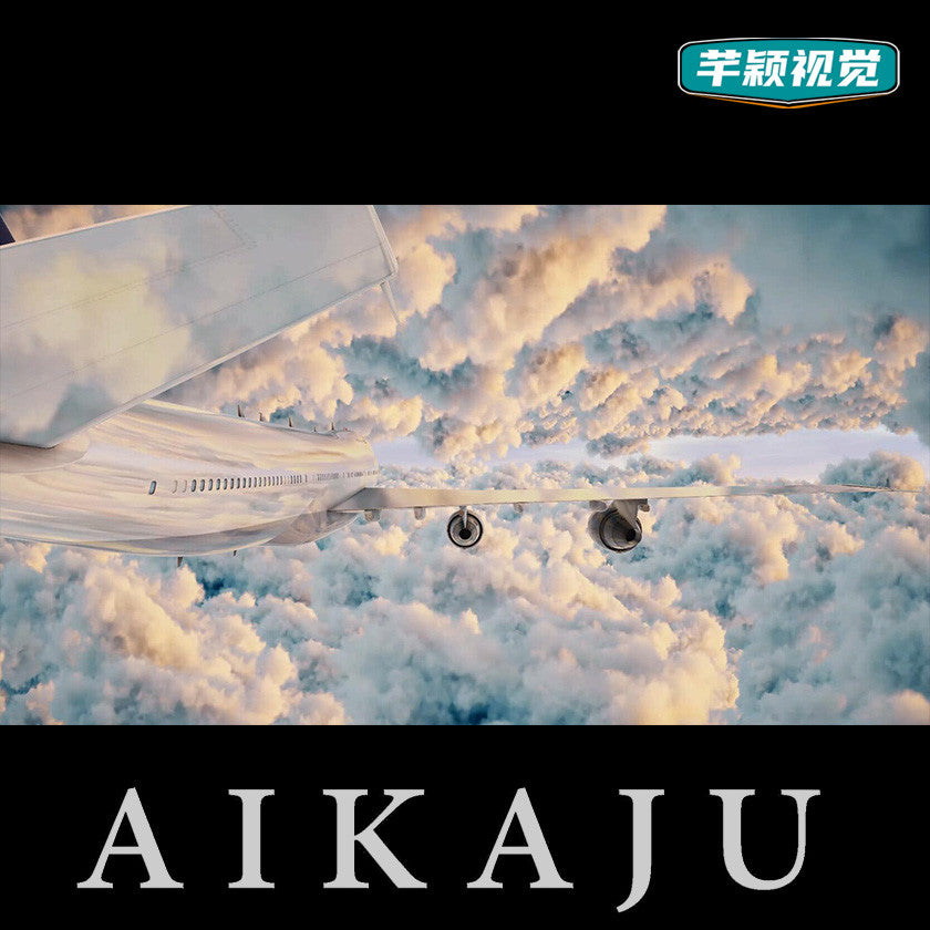4K出冲屏3D飞机穿梭越云层天空视频 酒吧KTV包厢房LED大屏VJ素材[ MICHIGO STUDIO ]