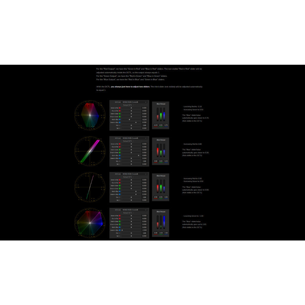 Mononodes - RGB Crosstalk DCTL DAVINCI RESOLVE MacOS Windows[ MICHIGO STUDIO ]