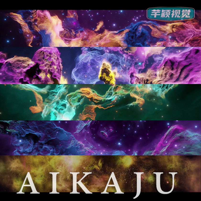 4K宽屏天幕抽象色彩星云星空视频 酒吧场所商场广告LED大屏幕素材[ MICHIGO STUDIO ]