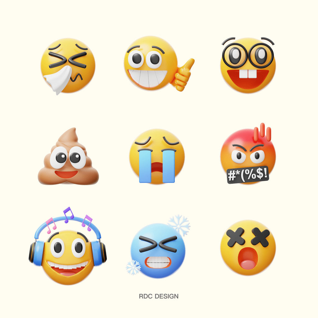 3D MODEL | 🙂 30 Fun 3D Emoji Symbols & Illustrations – Blender