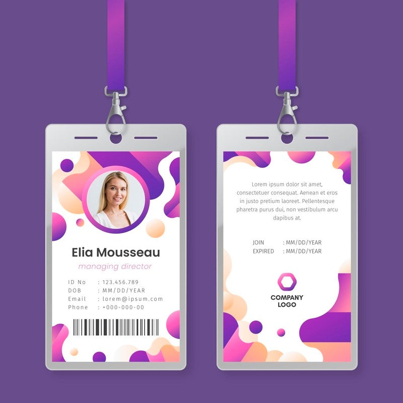 VECTOR | 📐 Work ID Card Template – EPS | AI Editable Badge