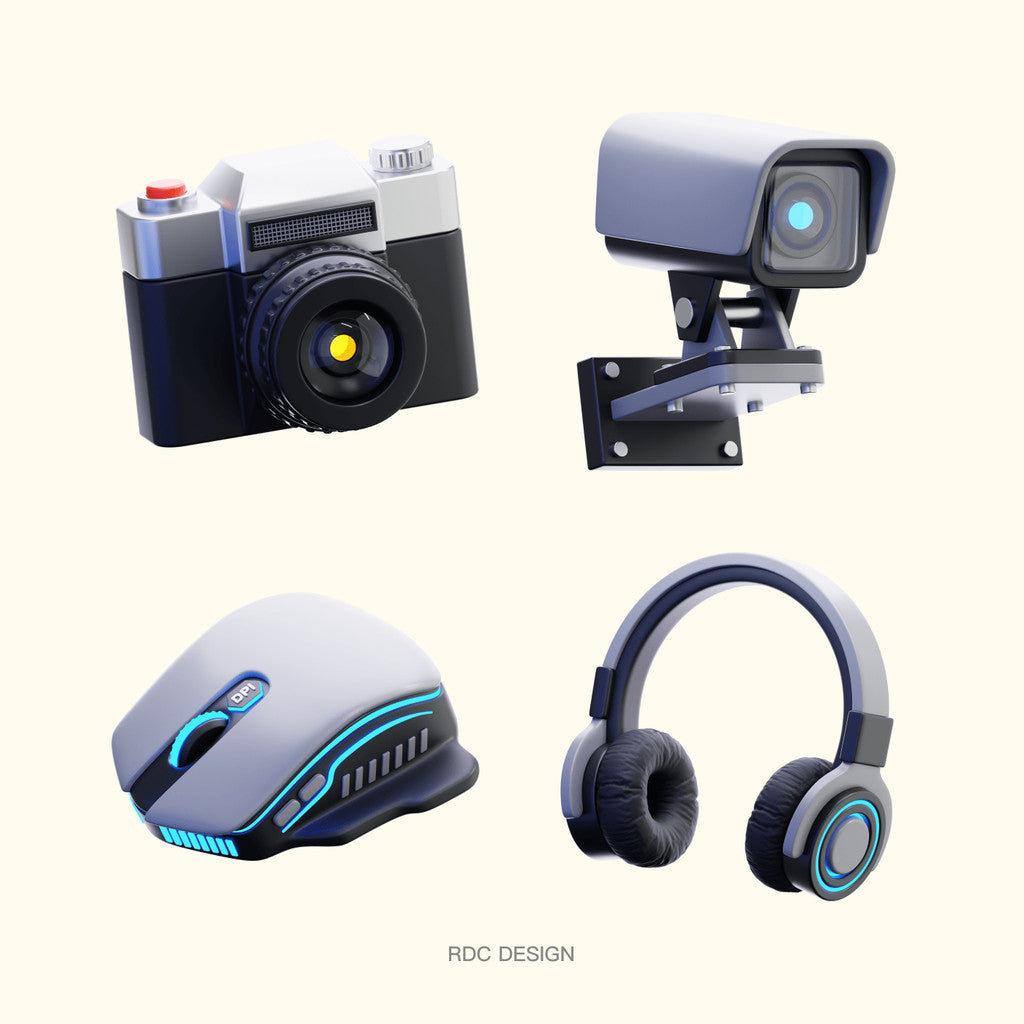 3D MODEL | 🚁 10 Drones, Headphones, PC & Camera Gear Models – Blender | C4D