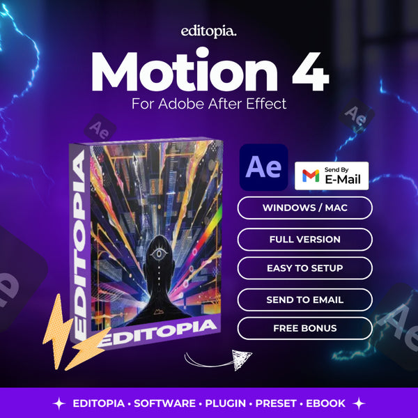 714 🎞️ Plugin – Motion 4 by Mt.Mograph for AE (Win/Mac) | Motion Design & Animation Toolkit ✨ [ MICHIGO STUDIO ]