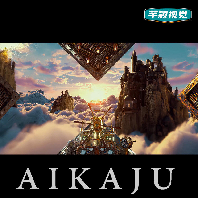 4K第一视觉3D飞船穿梭越云层城堡天空视频酒吧KTV包厢LED屏VJ素材[ MICHIGO STUDIO ]