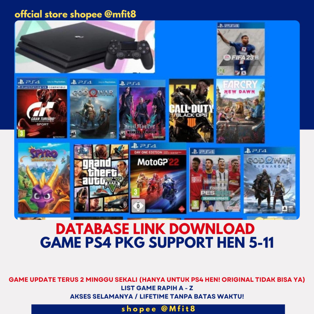 DATABASE LINK DOWNLOAD - GAME PS4 HEN PKG PRAKTIS SELAMANYA[ MICHIGO STUDIO ]