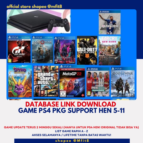 DATABASE LINK DOWNLOAD - GAME PS4 HEN PKG PRAKTIS SELAMANYA[ MICHIGO STUDIO ]