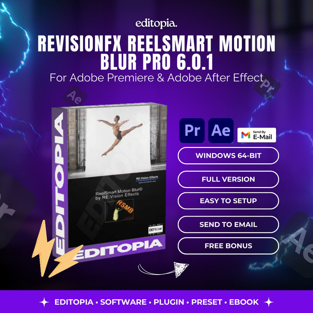 RevisionFX ReelSmart Motion Blur Pro 6.0.1 WIN - RSMB - Adobe After Effect & Adobe Premiere Pro Plugin[ MICHIGO STUDIO ]