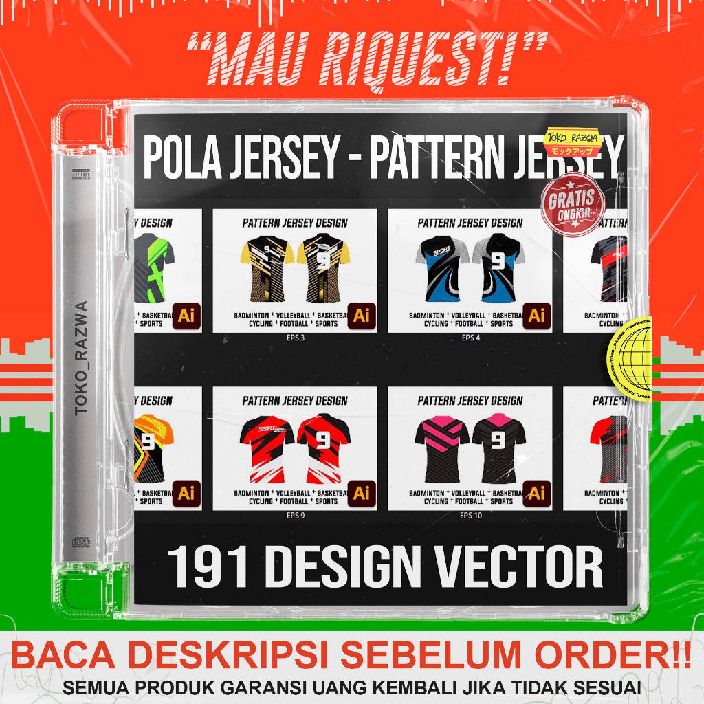 🏁 191 Vector Designs | Jersey Patterns & Templates – 290323 | [MICHIGO STUDIO]