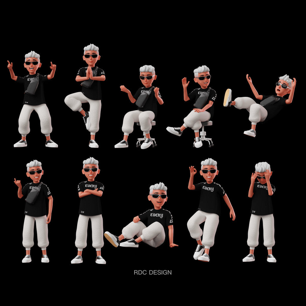 3D MODEL | 🕺 30 Male Character Poses & Body Models – C4D | Blender