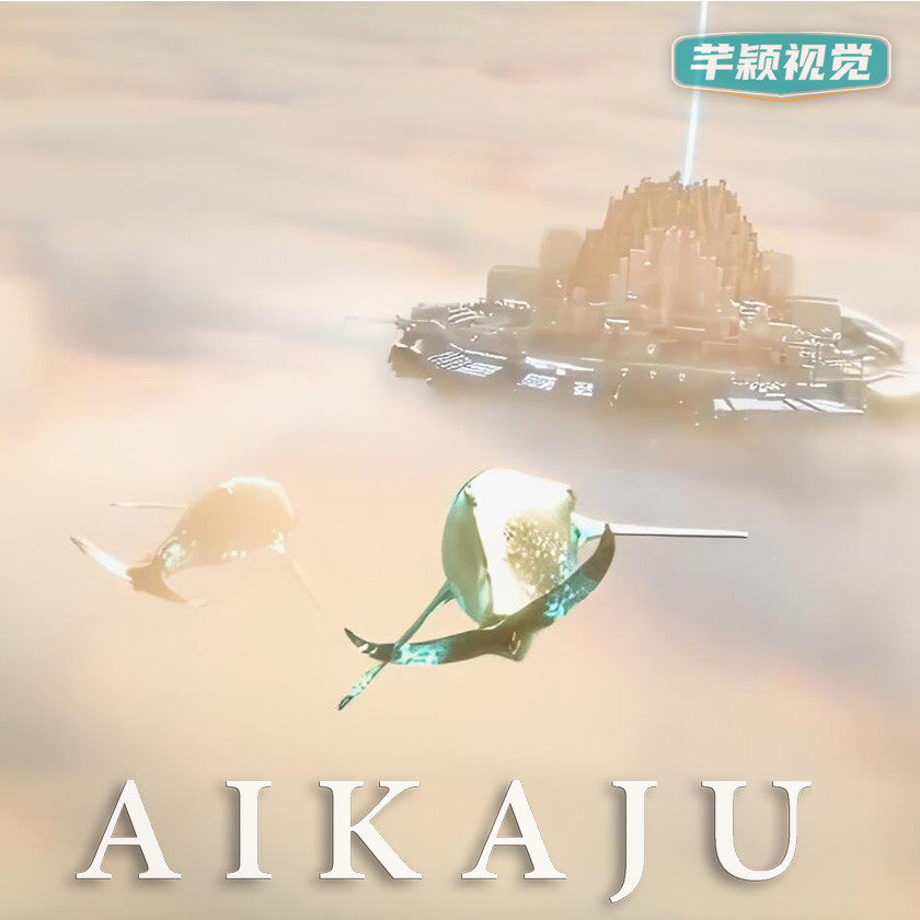 魔幻压迫感巨鲸鱼视觉艺术科幻视频 活动直播间酒吧LED背景VJ素材[ MICHIGO STUDIO ]