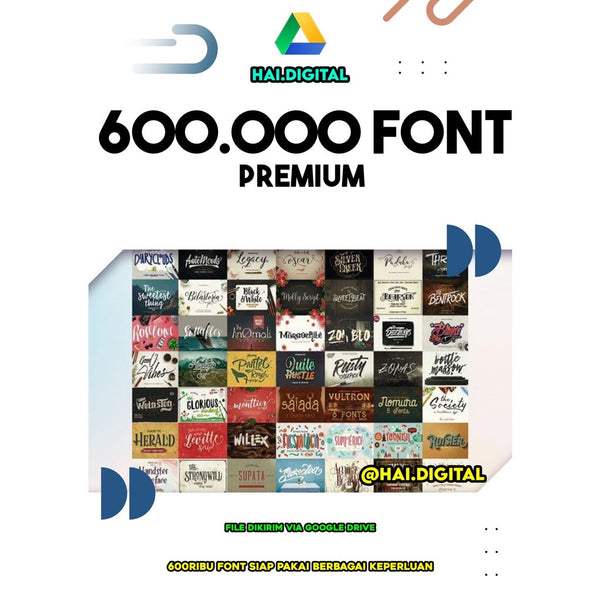 600.000 Font Premium Berbagai Kebutuhan[ MICHIGO STUDIO ]