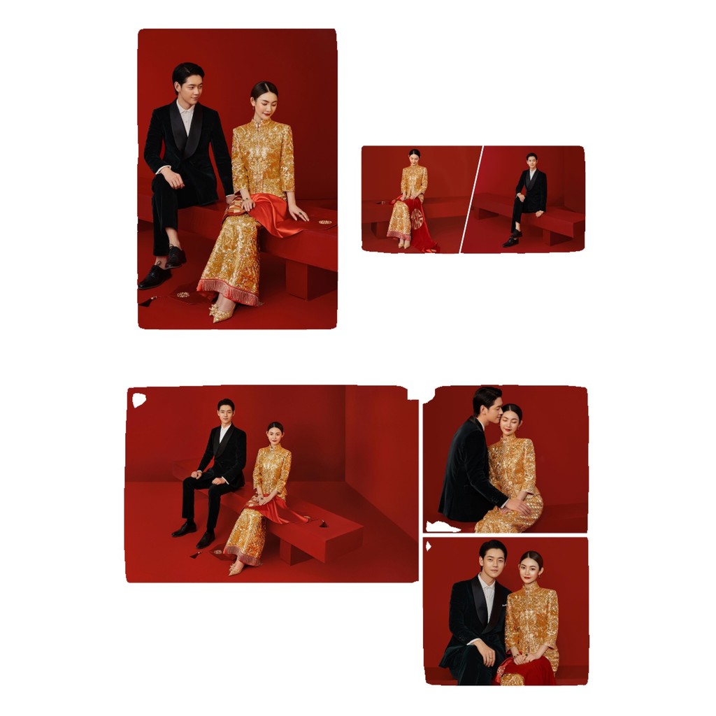 PSD | 💍 Wedding Album Vertical Template 2023 Chinese Style