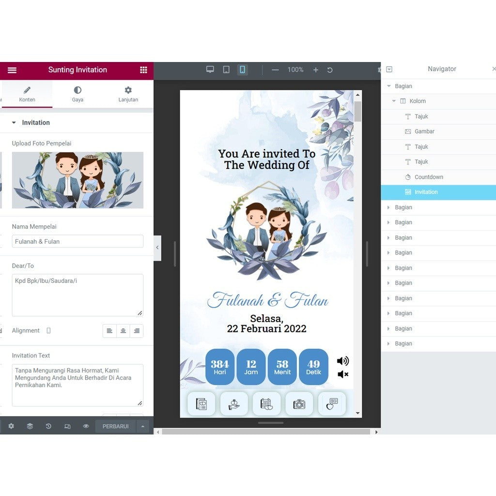 Template JSON Undangan Website Premium Wedding Web Invitation wordpress[ MICHIGO STUDIO ]