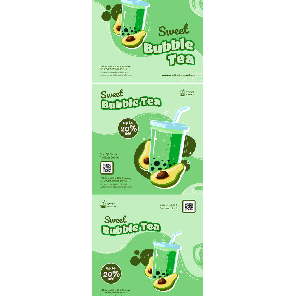 PSD | 🥤 Drink Poster Template – Bubble Tea | Juice | Coffee Menu