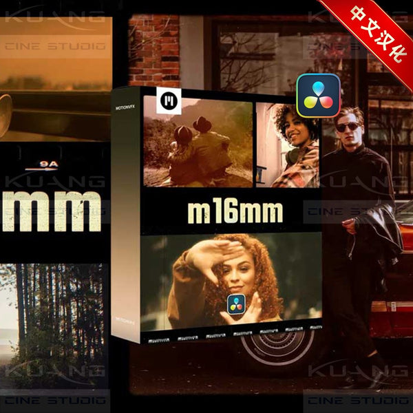 🎞️ Preset | DaVinci Vintage 16mm Film Grain, Dirt & Prism Effect – MotionVFX m16mm Chinese Version | MICHIGO STUDIO