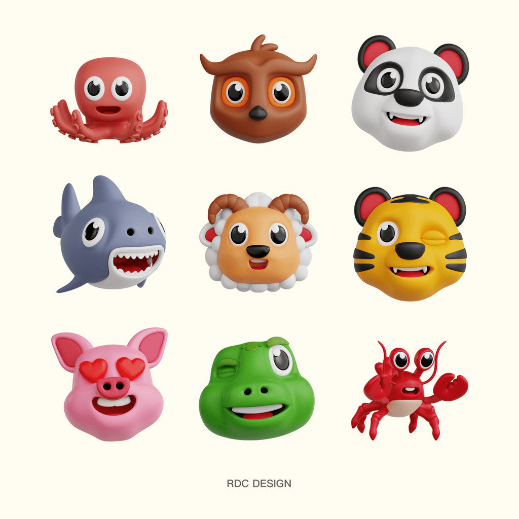 3D MODEL | 🦄 Cartoon Animal Models (Cat, Dolphin, Pig, Panda, Unicorn, Lion etc.) – Blender | C4D