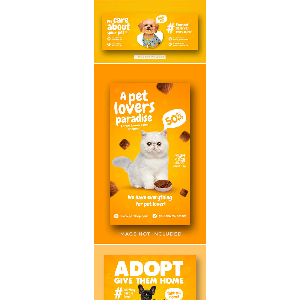 PSD | 🐱 Cute Cat Poster Template – Pet Shop Promo Flyer