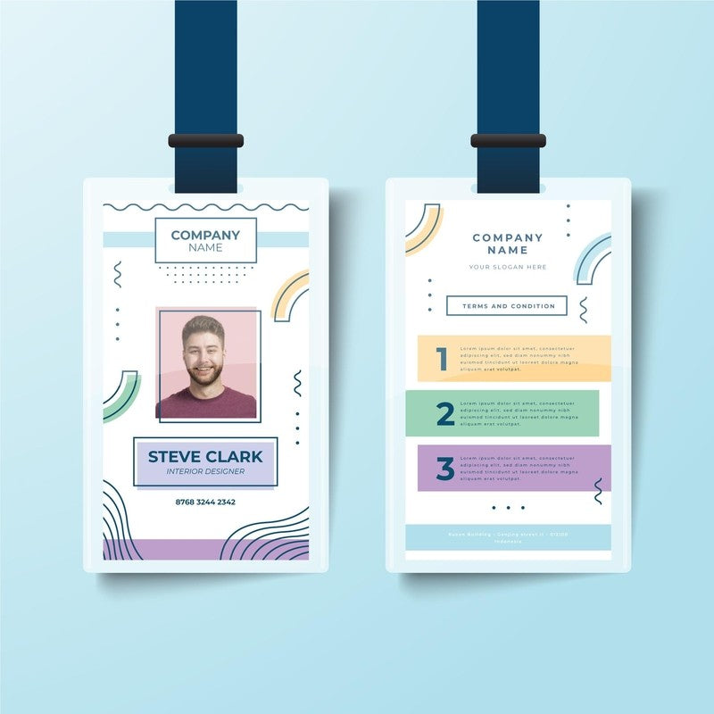 VECTOR | 📐 Work ID Card Template – EPS | AI Editable Badge