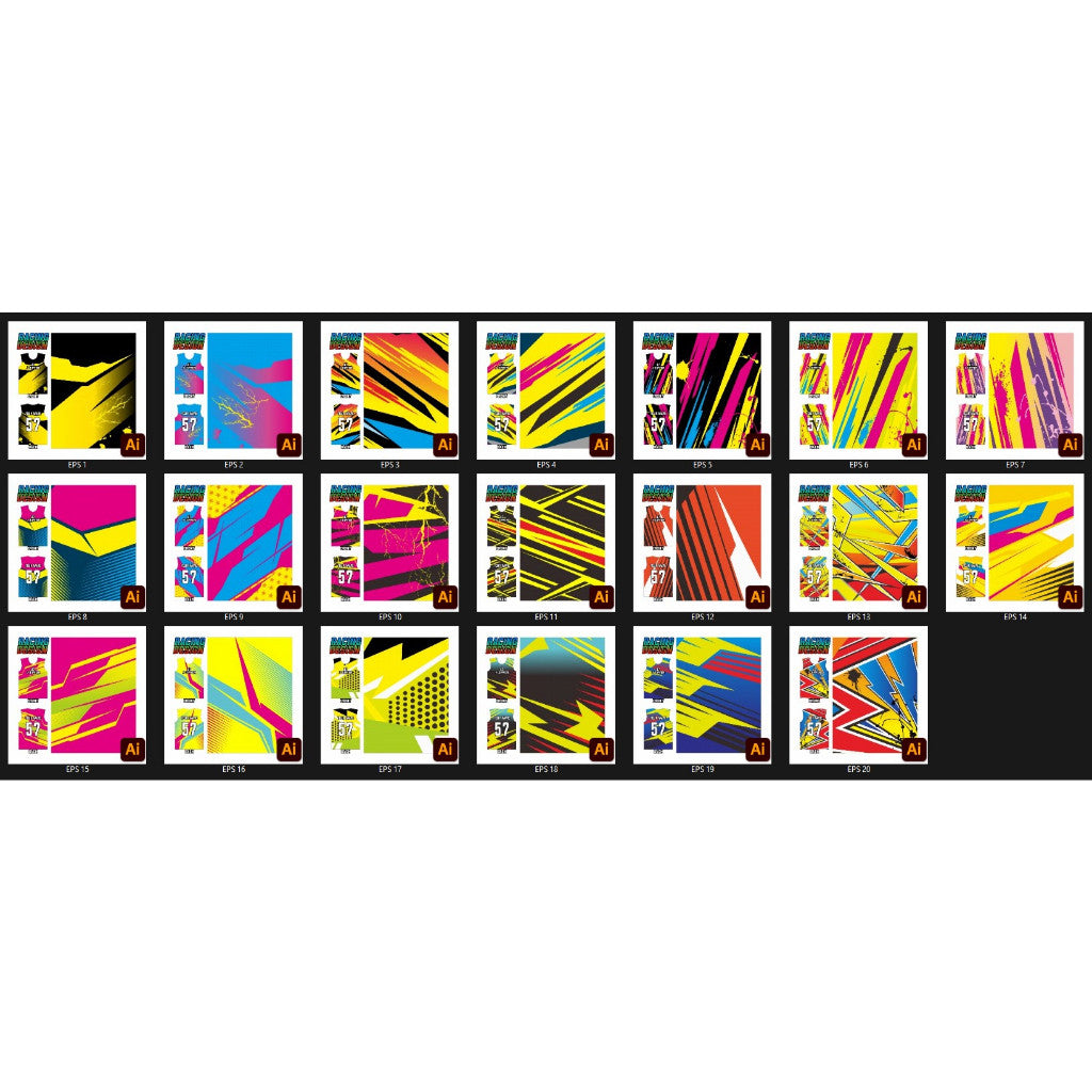 🏁 191 Vector Designs | Jersey Patterns & Templates – 290323 | [MICHIGO STUDIO]