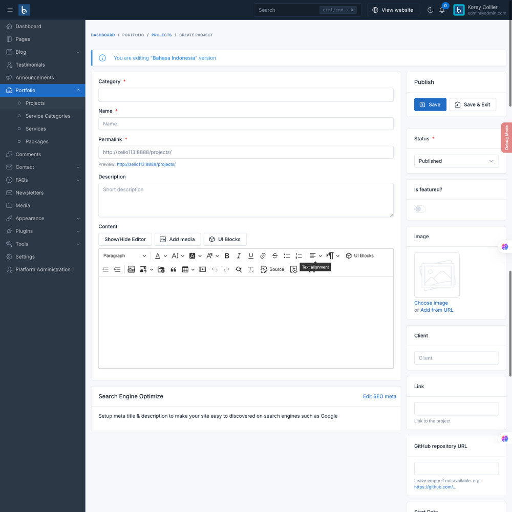Source Code Website Portofolio Resume CV Laravel[ MICHIGO STUDIO ]
