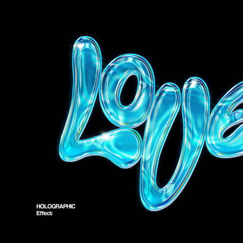 3D DESIGN | 💧 Y2K Blue Droplet Chrome Font Logo Mockup Template – Photoshop