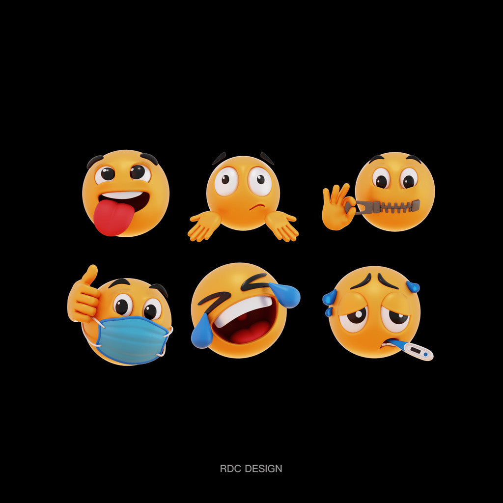 3D MODEL | 😎 30 Fun Emoji Pack – Blender | C4D