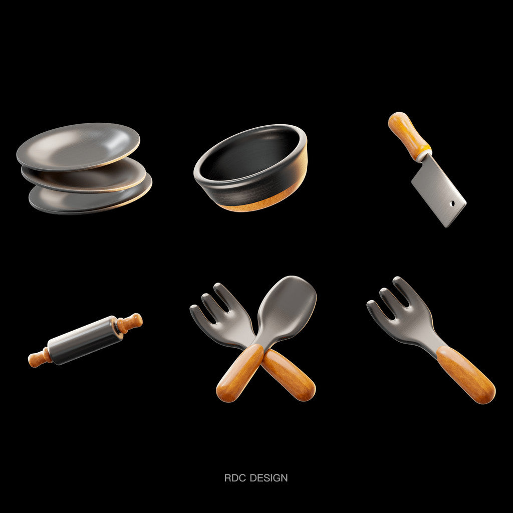 3D MODEL | 🍳 20 Kitchen Utensils & Cookware Set – Blender