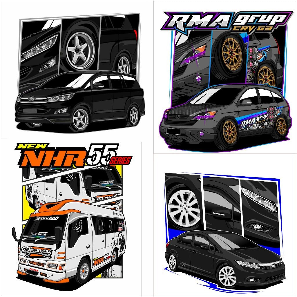 Custom Car Vector Design Service [ Michigo Studio ][ MICHIGO STUDIO ]