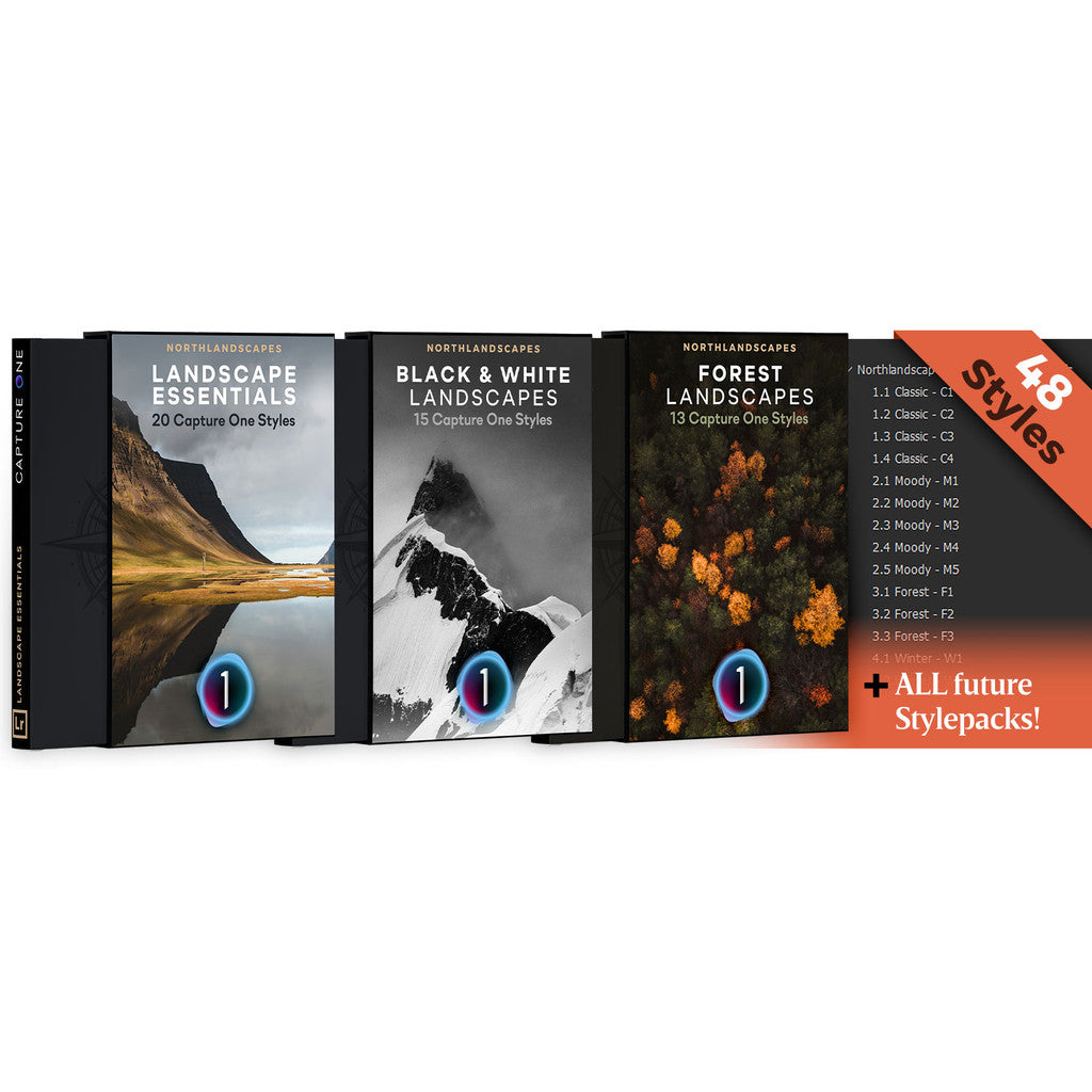 📸 C1 PRESET | Master Collection Capture One B&W, Forest & Landscape Travel Photography [ MICHIGO STUDIO ]