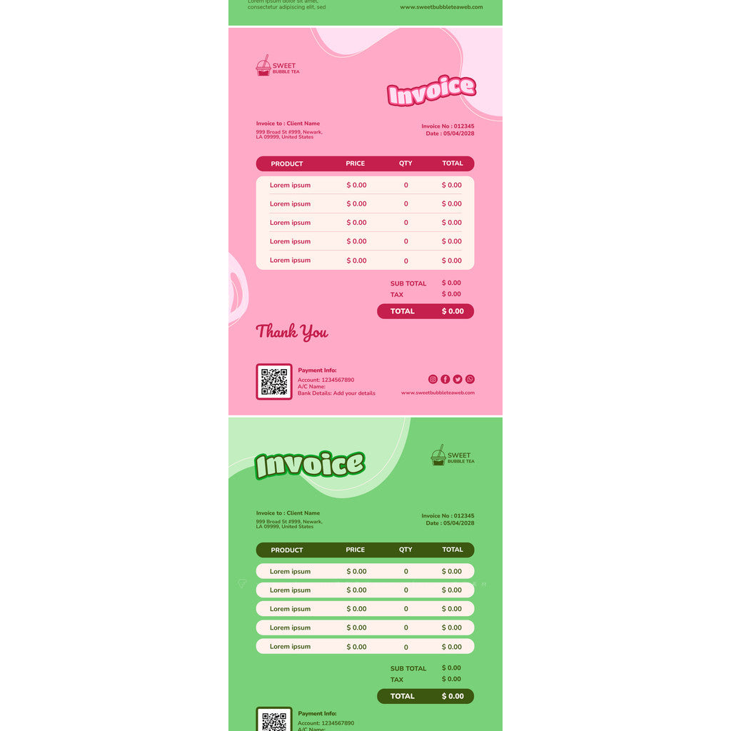 PSD | 🥤 Drink Poster Template – Bubble Tea | Juice | Coffee Menu