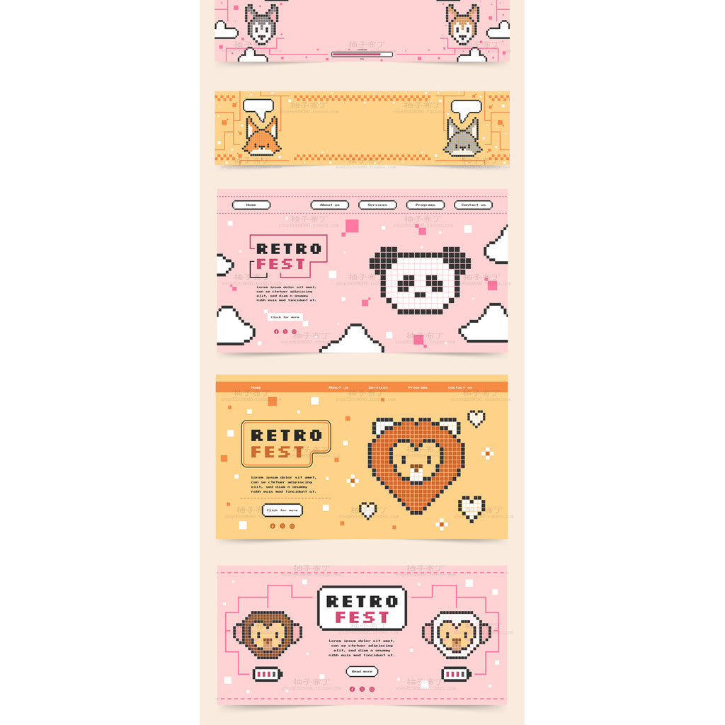 VECTOR | 🐇 1417 Cute Pet Vector Pack – Dogs | Cats | Rabbits | Poster