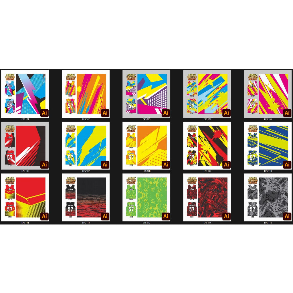 🏁 191 Vector Designs | Jersey Patterns & Templates – 290323 | [MICHIGO STUDIO]