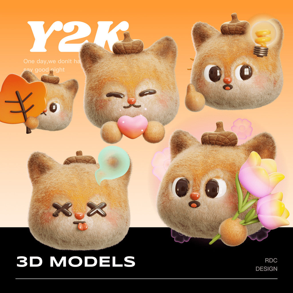 3D MODEL | 🧸 24 Cute 3D Plush Bear Emoji Pack – Blender | C4D