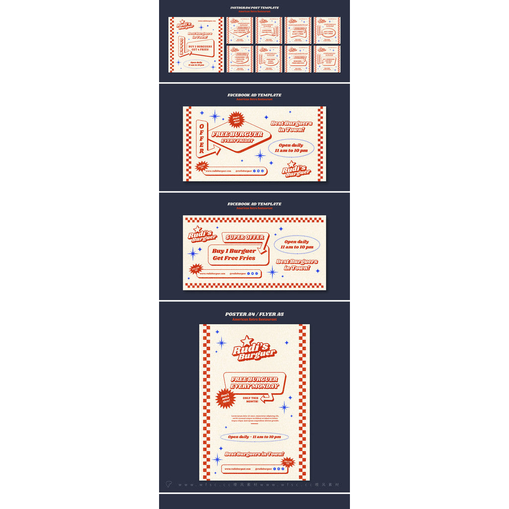PSD | 🖼️ Retro Poster Template – Hand-Drawn Big Letter Illustration