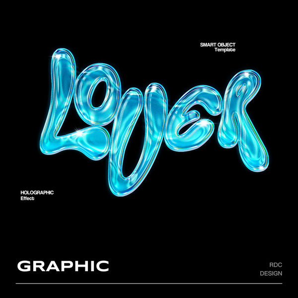3D DESIGN | 💧 Y2K Blue Droplet Chrome Font Logo Mockup Template – Photoshop