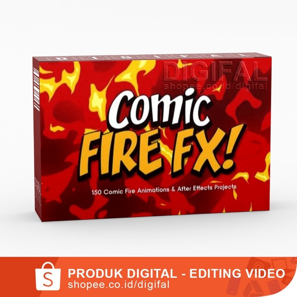 BusyBoxx - V06 Comic Fire FX 4K - For Capcut, Premiere Pro, After Effects, Filmora, Final Cut Pro, Kinemaster, VN, Davin