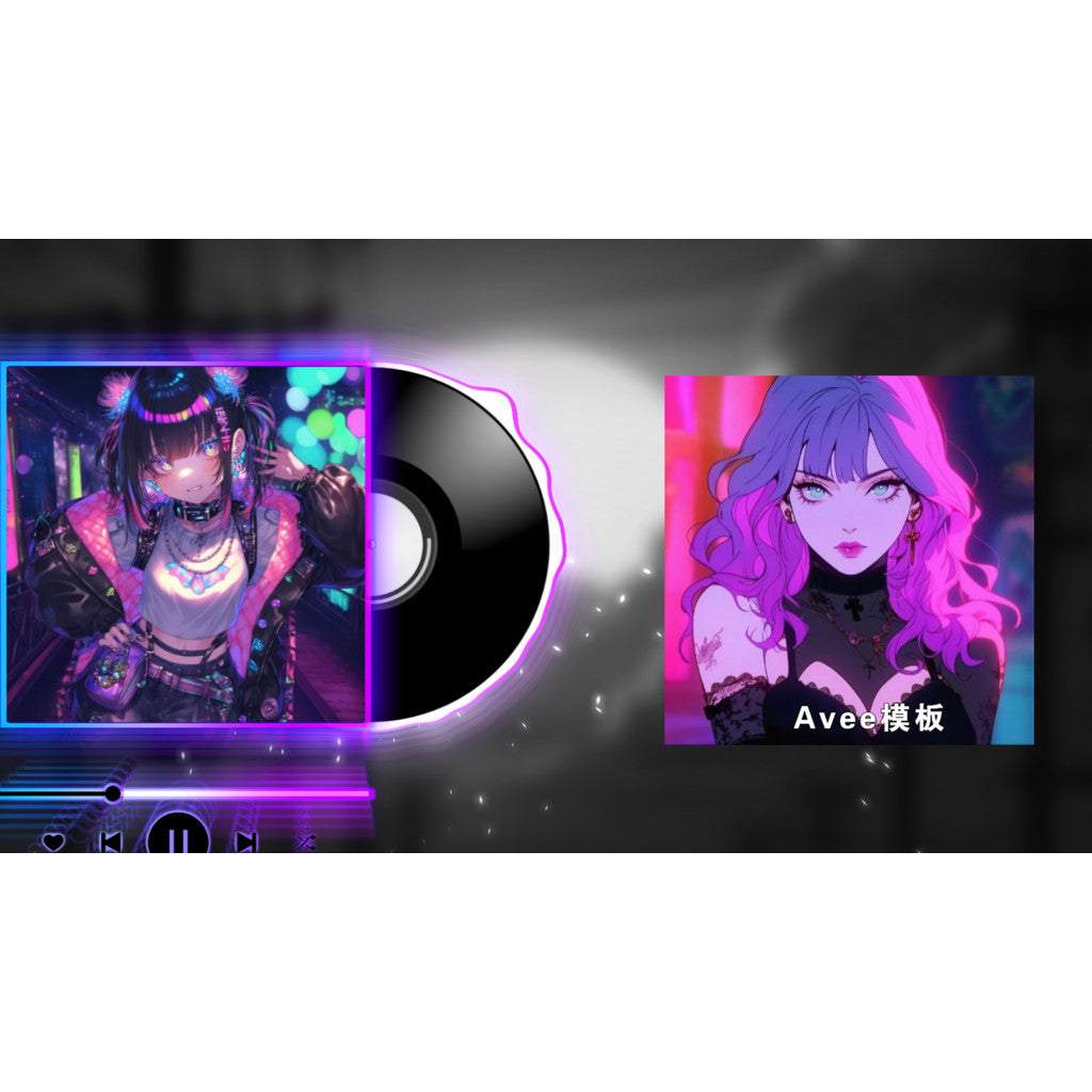 AVEE Player Music Visualization Music Template 4 Sets Cool Shock Car Music 0013