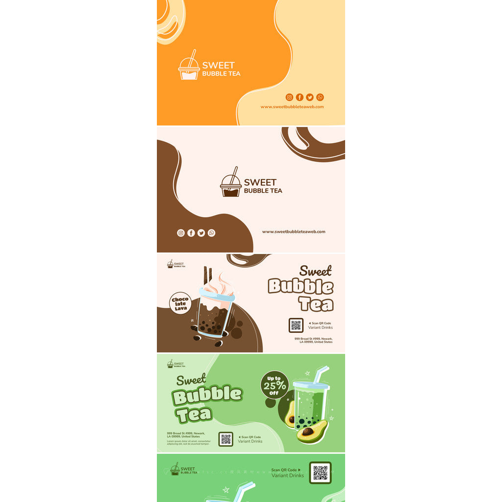 PSD | 🥤 Drink Poster Template – Bubble Tea | Juice | Coffee Menu