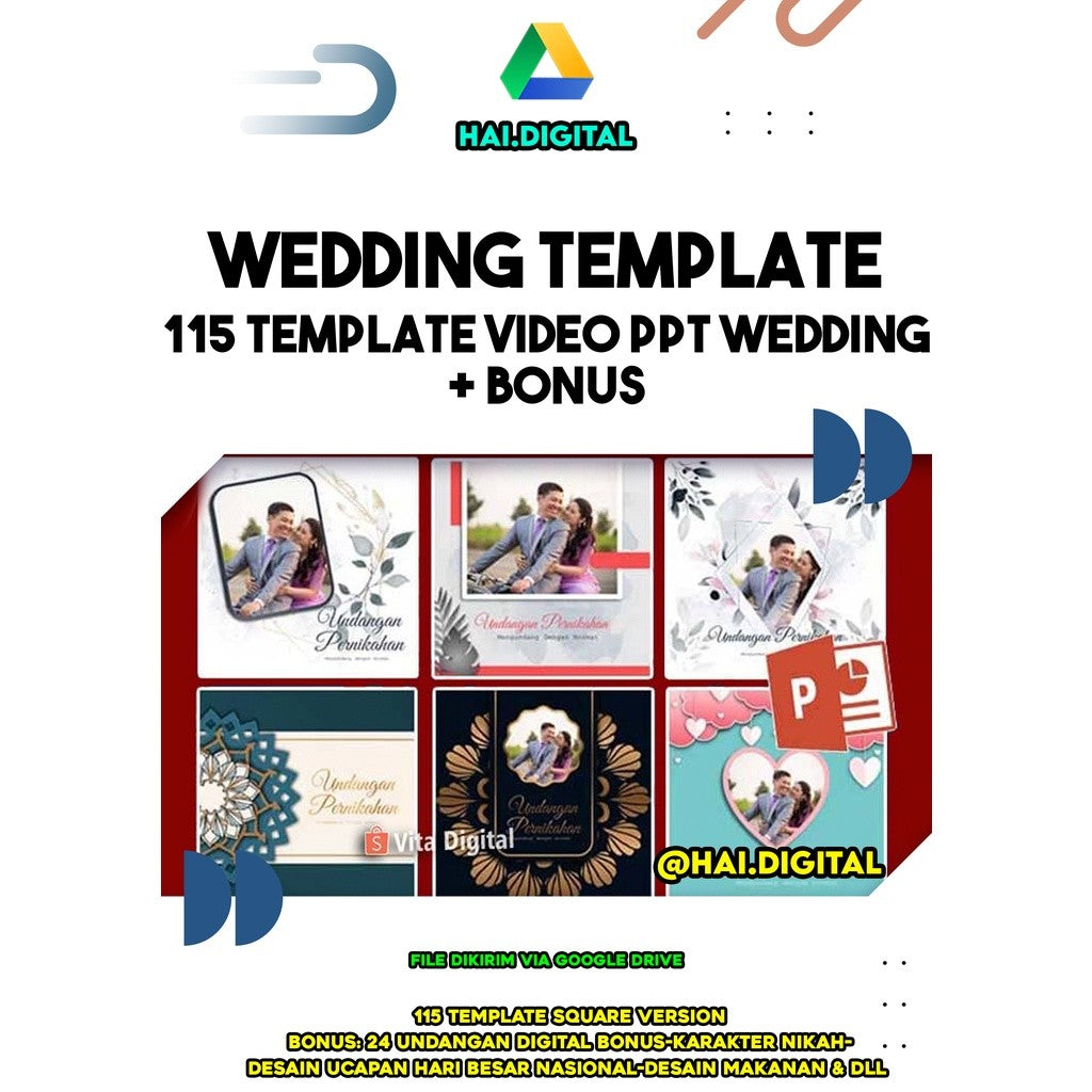 115 TEMPLATE VIDEO PPT WEDDING UNDANGAN PERNIKAHAN + BONUS[ MICHIGO STUDIO ]