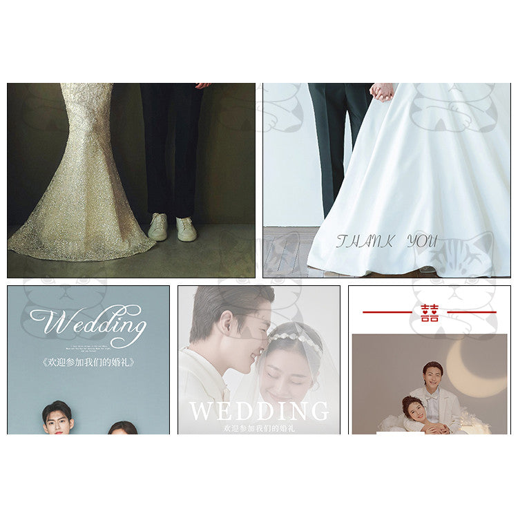 PSD | 💌 Xiaohongshu Wedding Welcome Poster X-Stand Banner PSD Template [MICHIGO STUDIO]