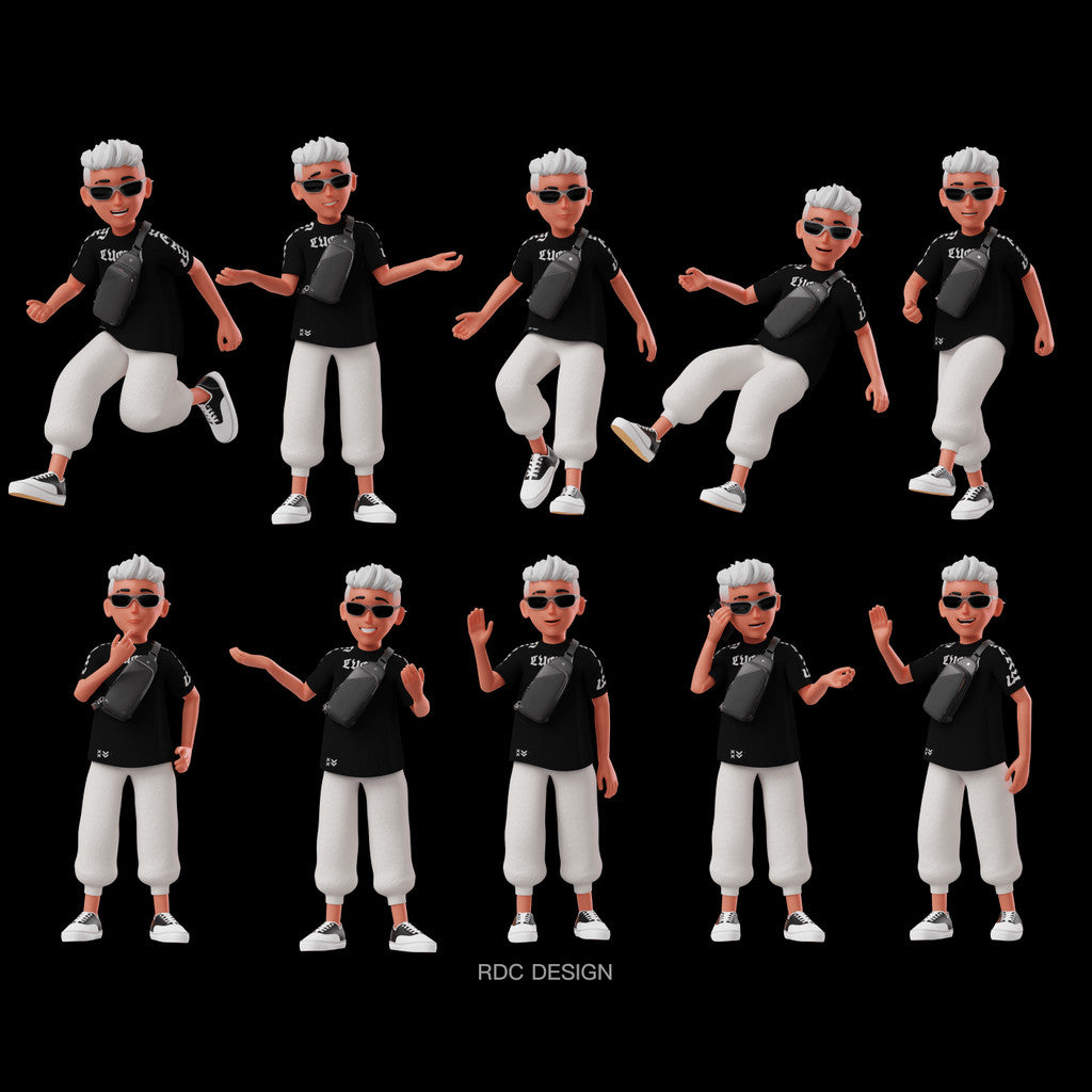 3D MODEL | 🕺 30 Male Character Poses & Body Models – C4D | Blender