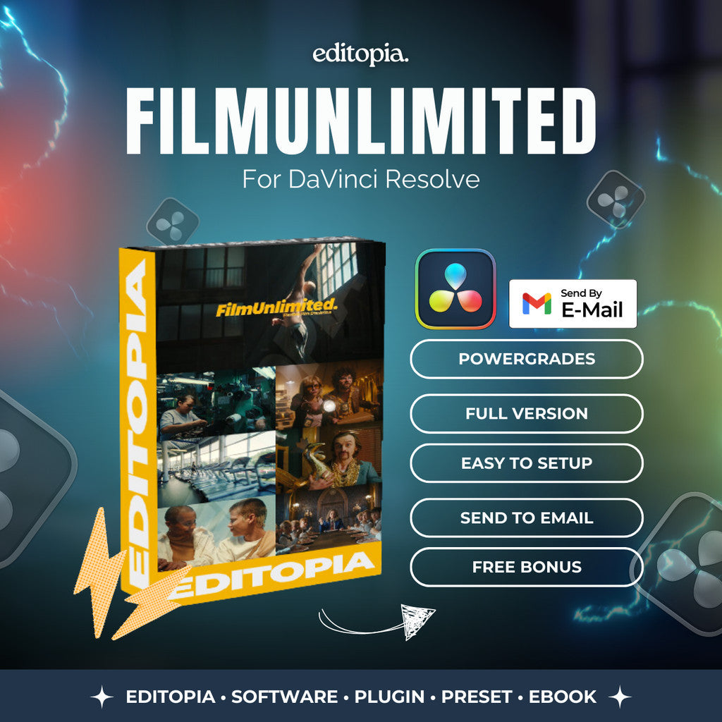 Juan Melara – FilmUnlimited PowerGrades - Davinci Resolve PowerGrades[ MICHIGO STUDIO ]