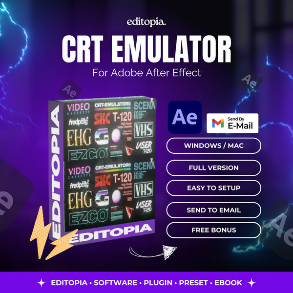 CRT Emulator Plugin - Adobe After Effect Plugin[ MICHIGO STUDIO ]