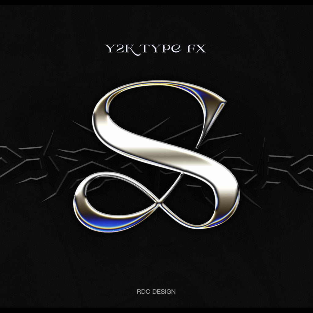 3D DESIGN | ✨ Y2K Aesthetic Chrome Font Logo Mockup Template – Photoshop